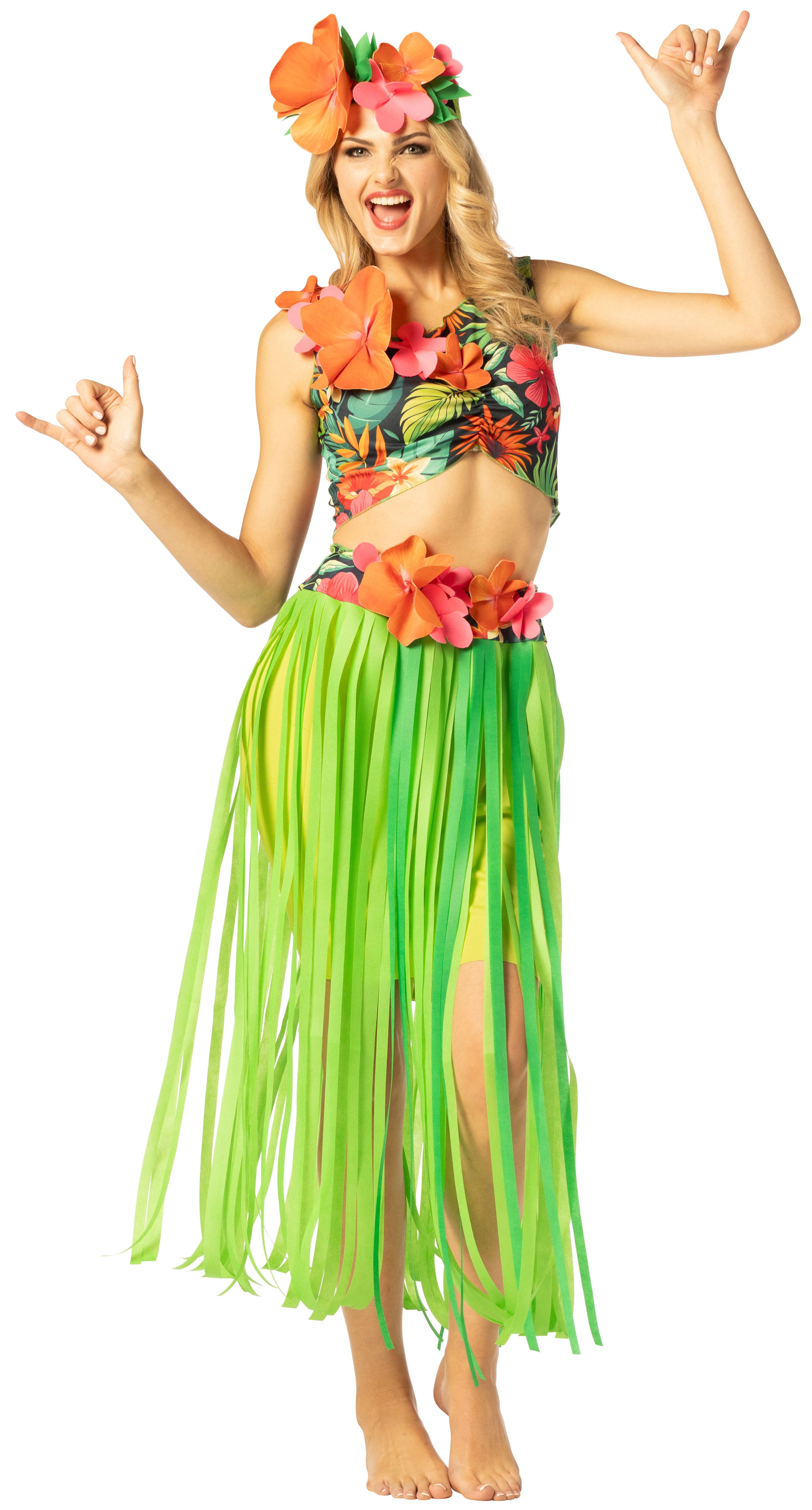 Rasta Imposta Hula Girl Damenkostüm Hawaii 4-10 Blumen