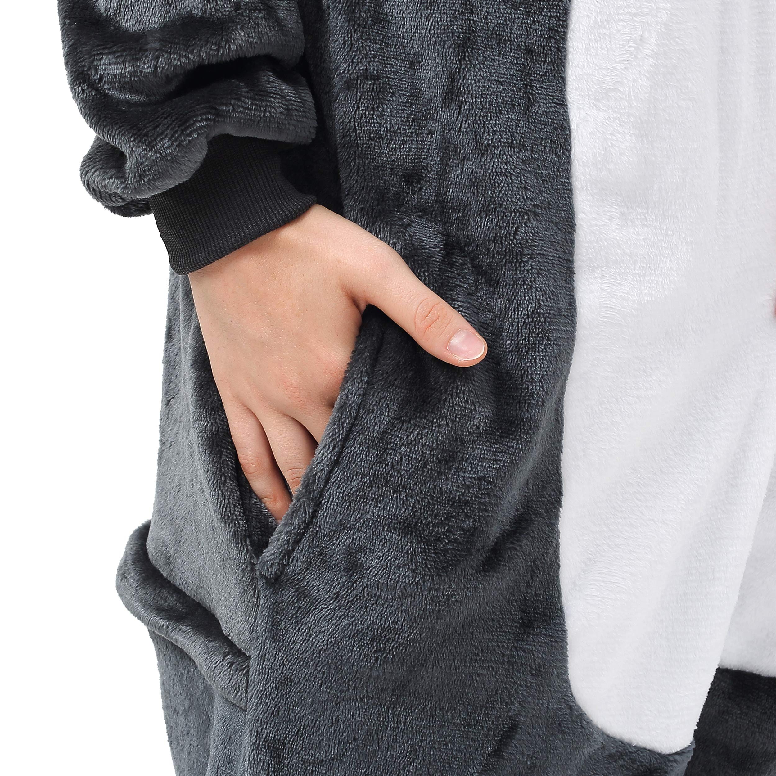 Katara Langur Affen-Kostüm Onesie Flanell schwarz-weiß