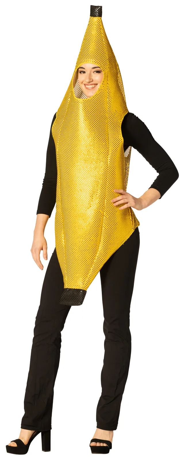 Rasta Imposta Glitzy Sequin Banana Kostüm XXS Pailletten