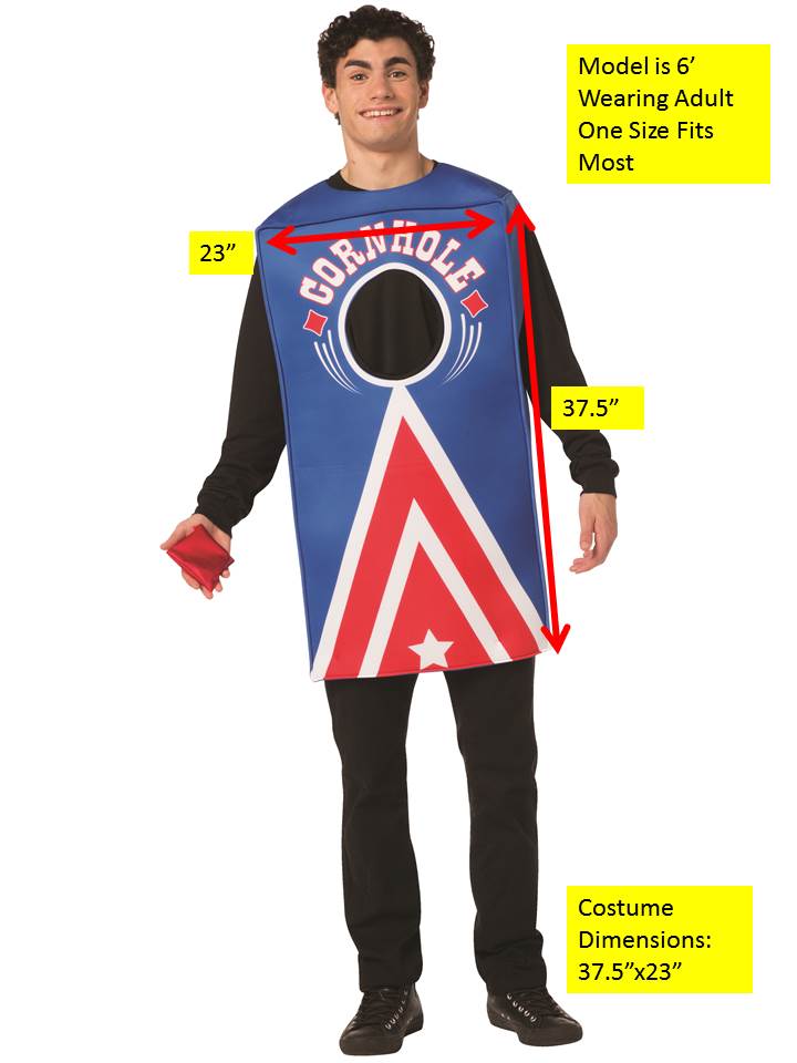Rasta Imposta Cornhole Kostüm Erwachsene One Size mit Beanbags