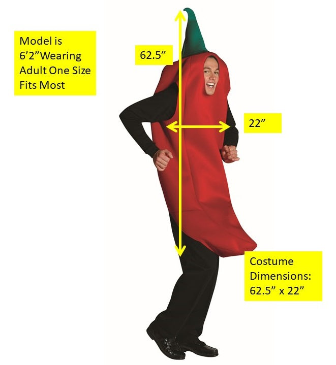 Rasta Imposta Chili Pepper Kostüm Schote One Size