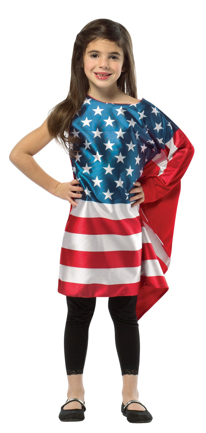 Rasta Imposta USA Flag Dress Kinderkostüm Gr. 4-6 Kleid