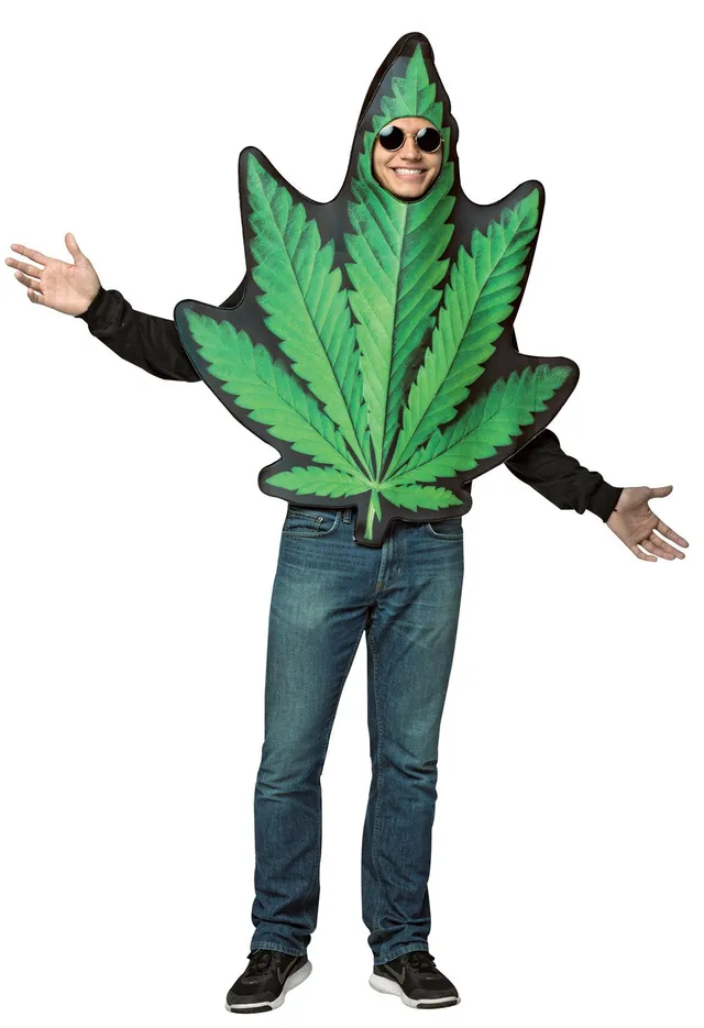 Rasta Imposta Pot Leaf Kostüm Einheitsgröße Hanfblatt-Tunika