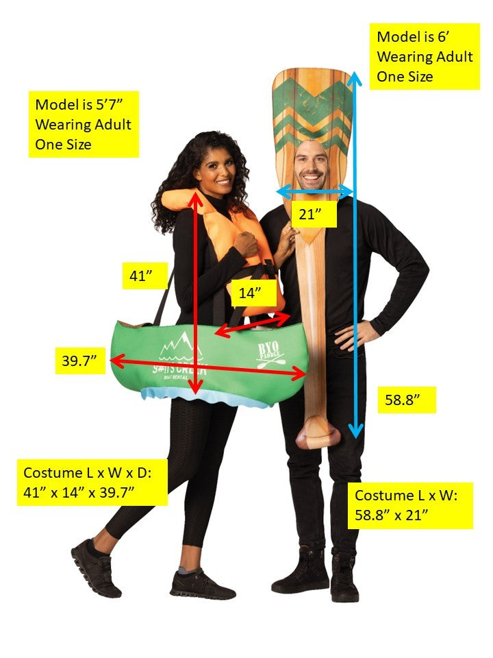 Rasta Imposta Canoe Paddle Boat Kostüm Einheitsgröße Paar