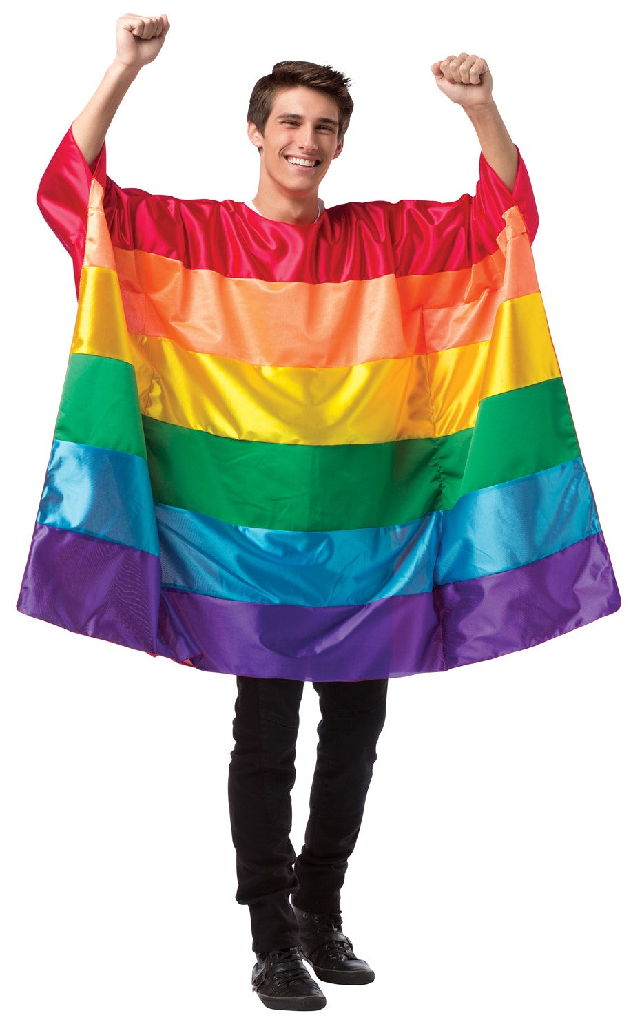Rasta Imposta Rainbow Flag Kostüm One Size Regenbogen Tunika