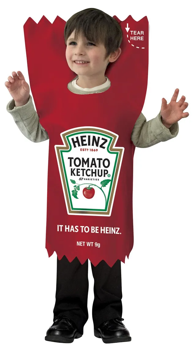 Rasta Imposta Ketchup Kostüm Kinder 3-4 Jahre Tunika Rot