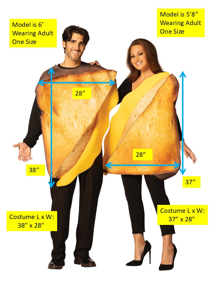 Rasta Imposta Grilled Cheese Sandwich Kostüm Paarkostüm One Size