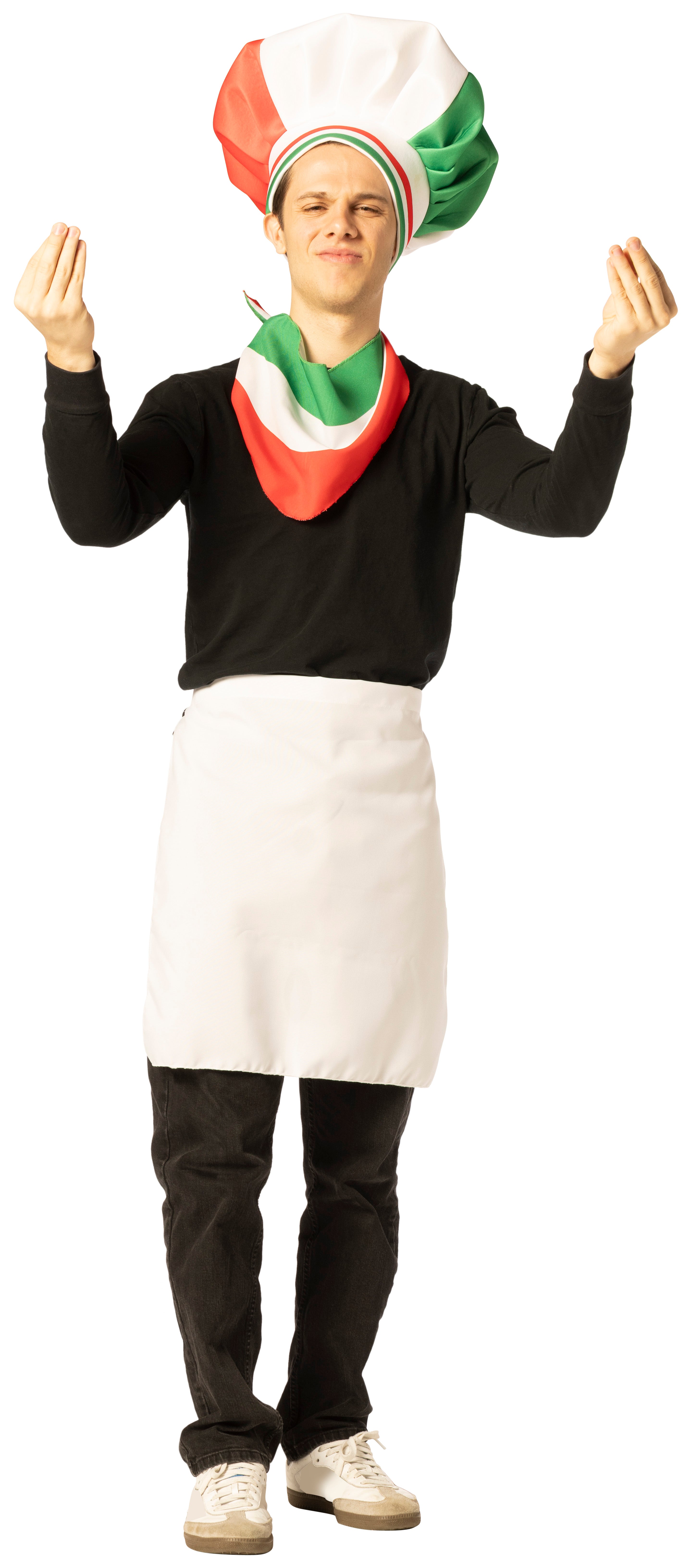 Rasta Imposta Italian Chef Koch Kostüm Mütze Schal Schürze Set