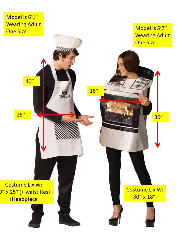 Rasta Imposta Bun in Oven Partnerkostüm Ofen Einheitsgröße