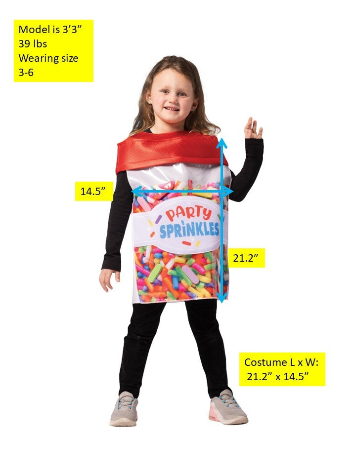 Rasta Imposta Party Sprinkles Kinderkostüm 3-6 Streusel