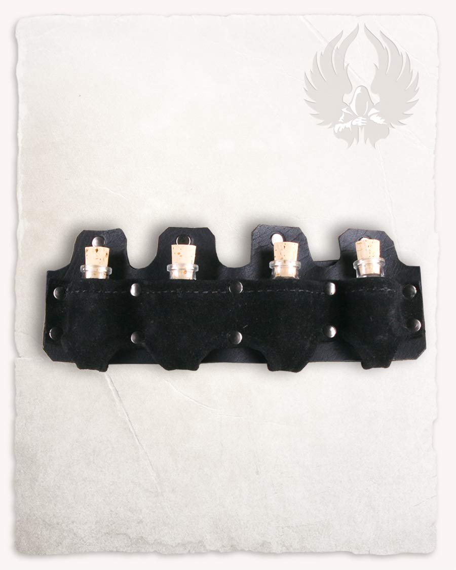 Mytholon Doran Tranktasche Leder Schwarz 4 Fläschchen