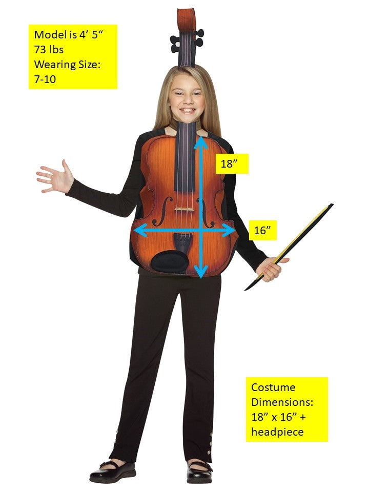 Rasta Imposta Violine Kinderkostüm 7-10 Jahre mit Sound