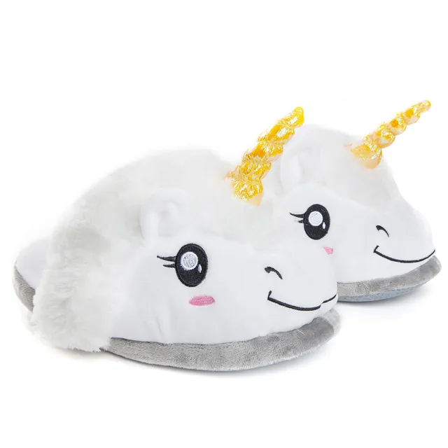 Katara Einhorn Hausschuhe Plüsch Weiß 36-44