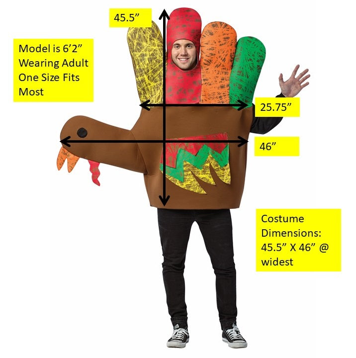 Rasta Imposta Hand Turkey Truthahn Kostüm Erwachsene