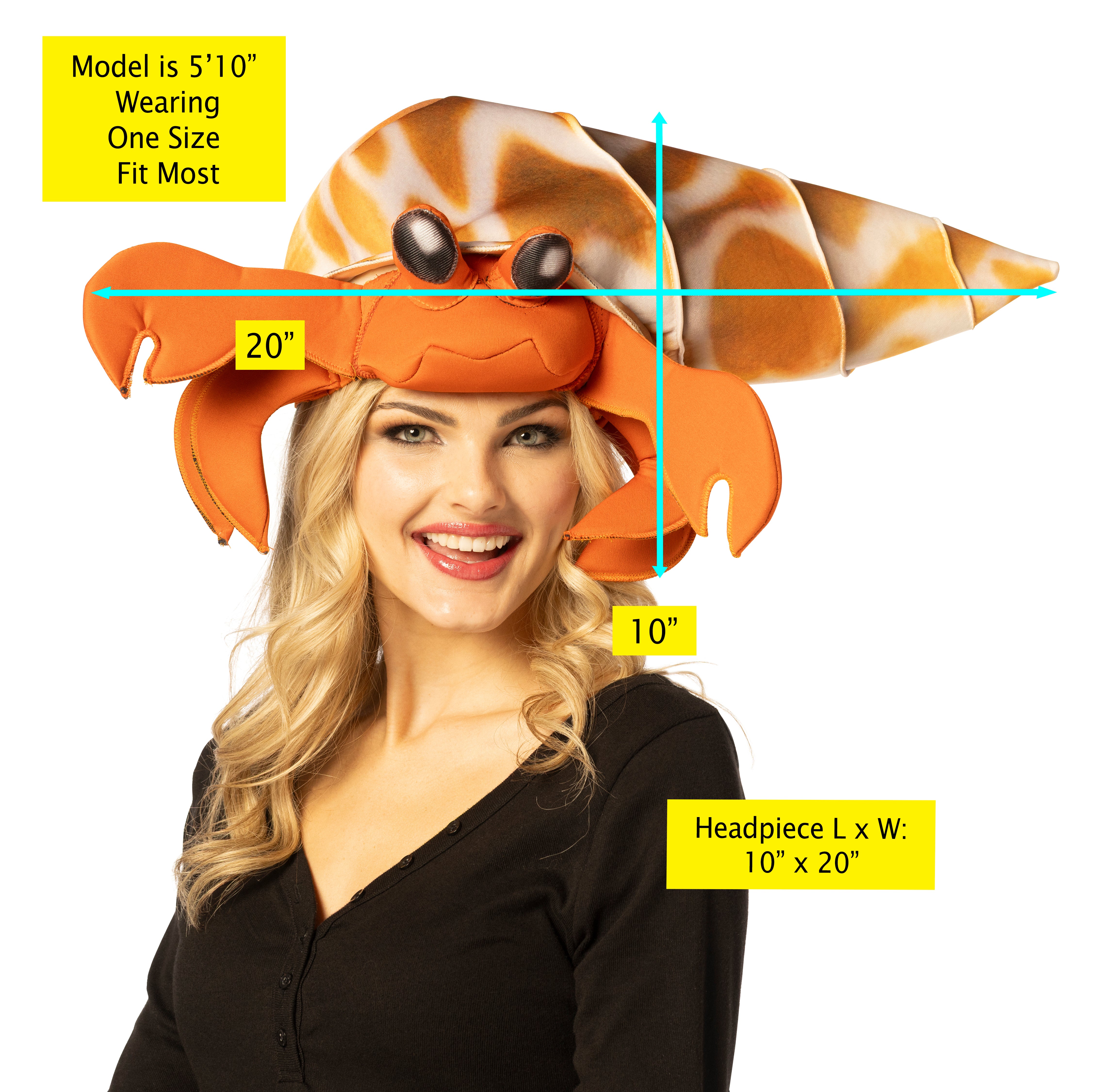 Rasta Imposta Hermit Crab Hut Kostüm Accessoire Einheitsgröße