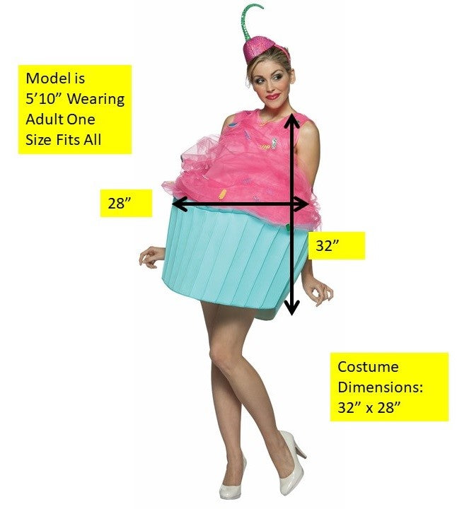 Rasta Imposta Cupcake Kostüm pink blau Einheitsgröße