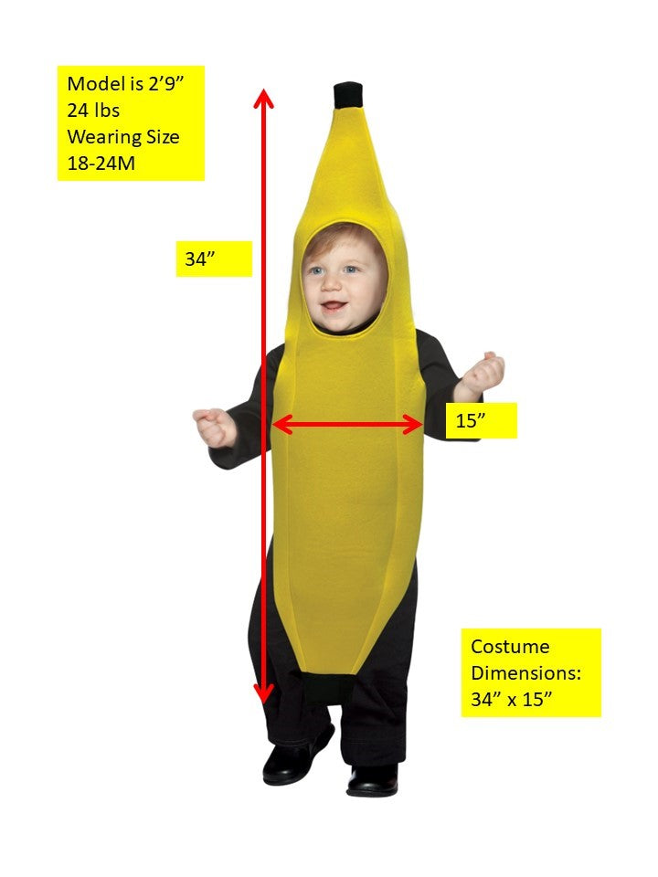 Rasta Imposta Banana Babykostüm 18-24 Monate Gelb