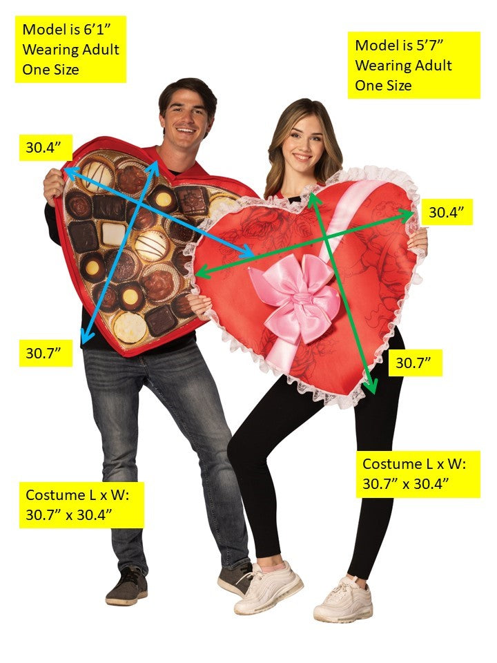 Rasta Imposta Valentine Heart Box Paarkostüm Einheitsgröße