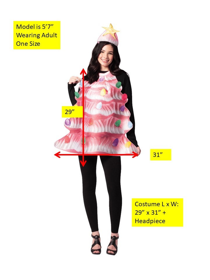 Rasta Imposta Ceramic Pink Christmas Tree Kostüm Einheitsgröße