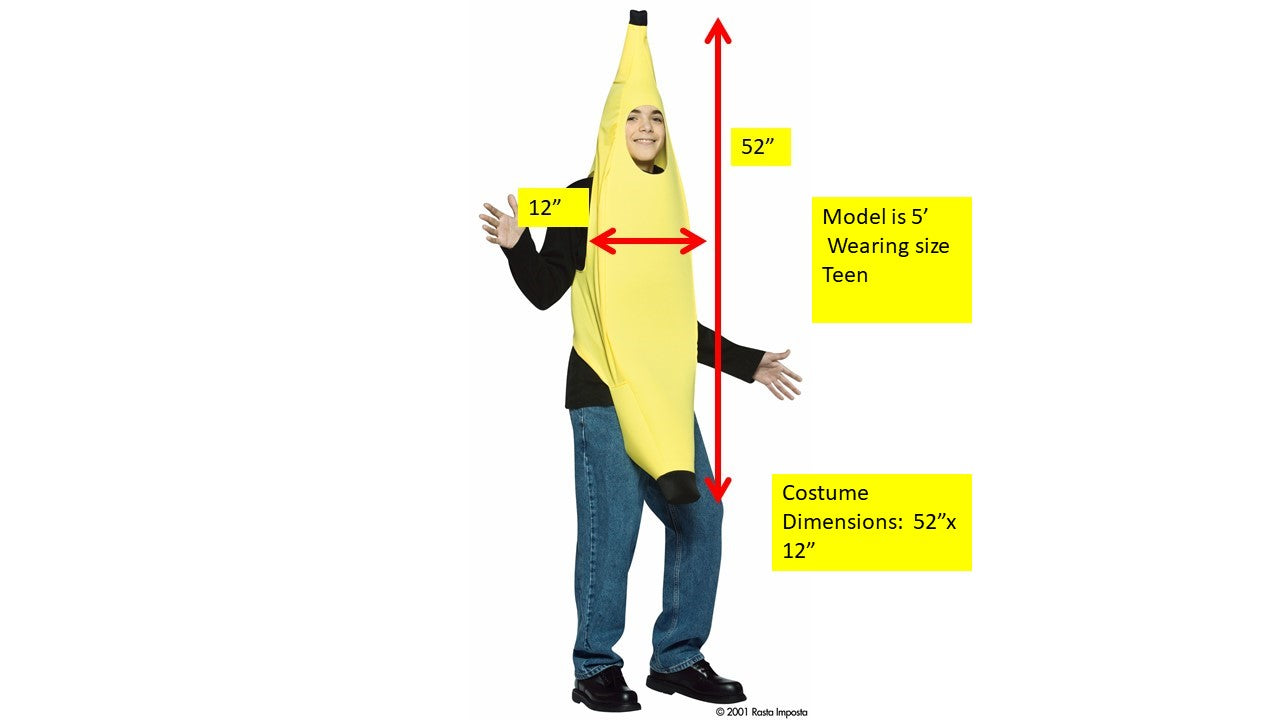 Rasta Imposta Children's Costumes Banana Kostüm Teen 13-16