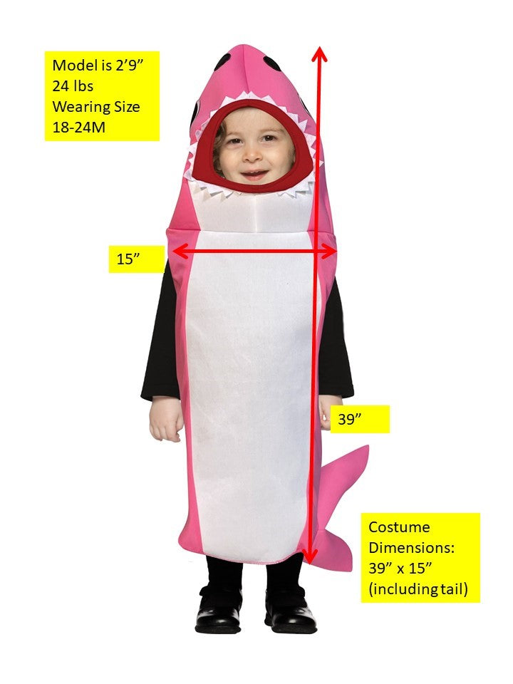 Rasta Imposta Ultimate Pink Shark Kostüm Baby 18-24 Monate