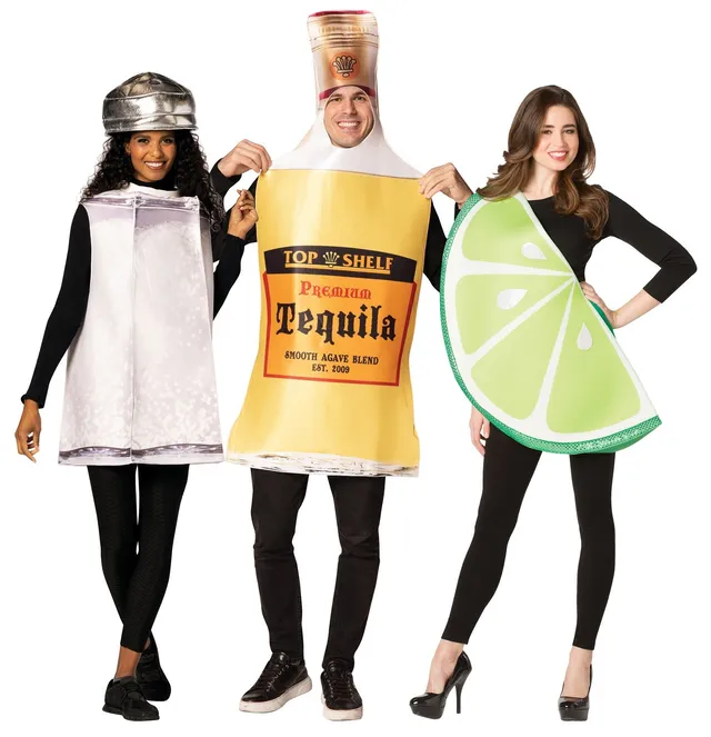 Rasta Imposta Tequila Gruppenkostüm 3er Flasche Limette Salz