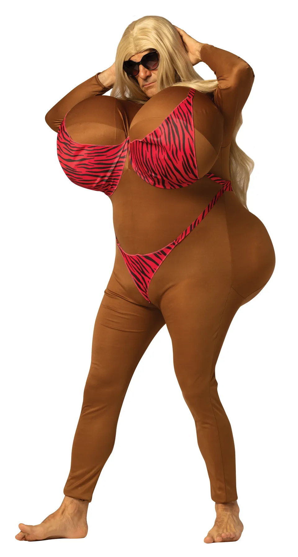 Rasta Imposta Bronzed Bikini Beauty Kostüm Einheitsgröße Pink