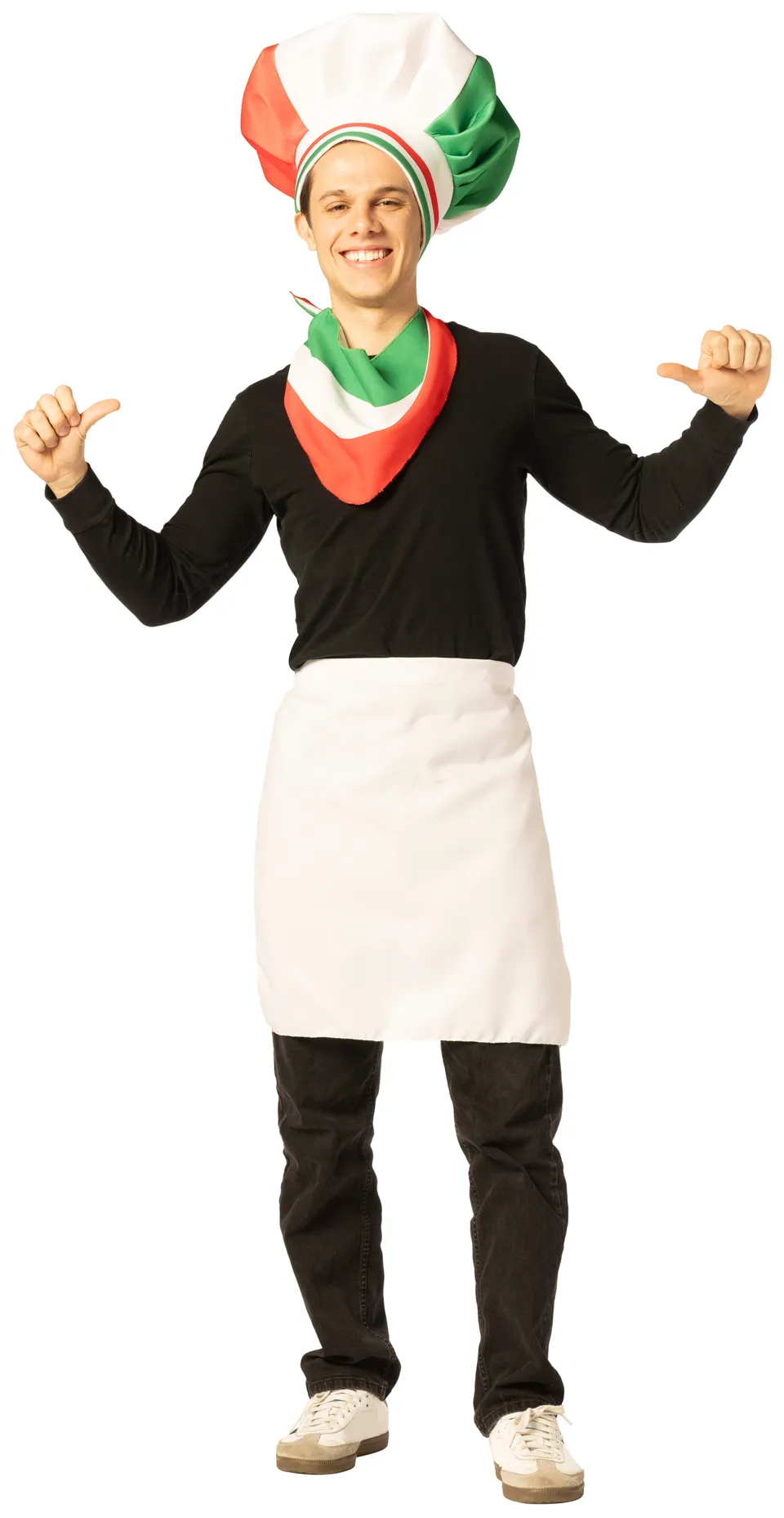 Rasta Imposta Italian Chef Koch Kostüm Mütze Schal Schürze Set