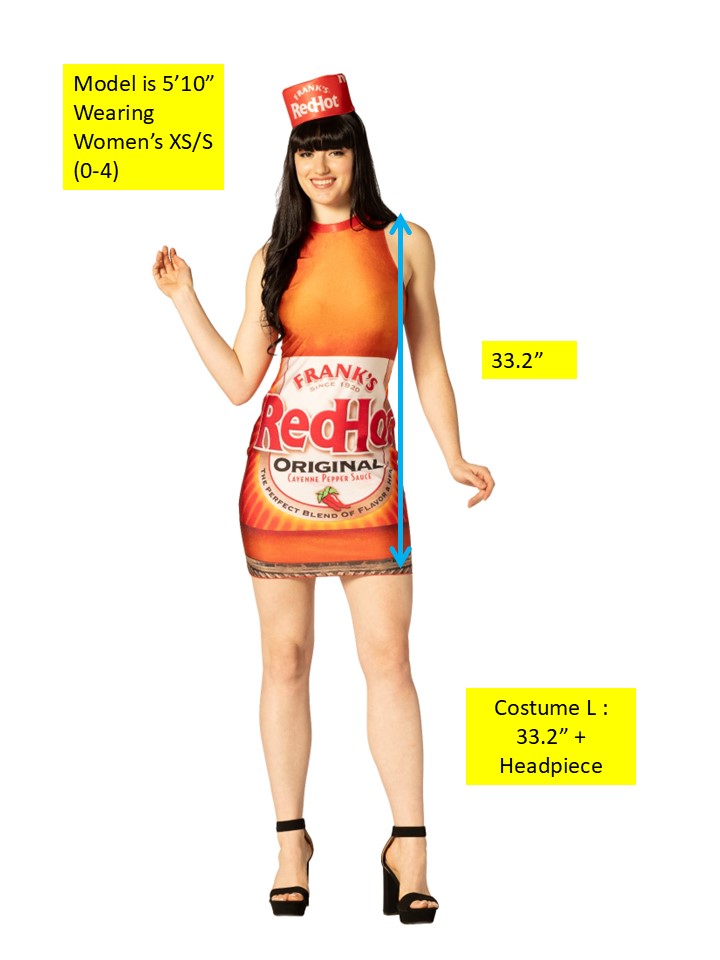 Rasta Imposta Frank's Red Hot Sauce Kleid Kostüm Damen