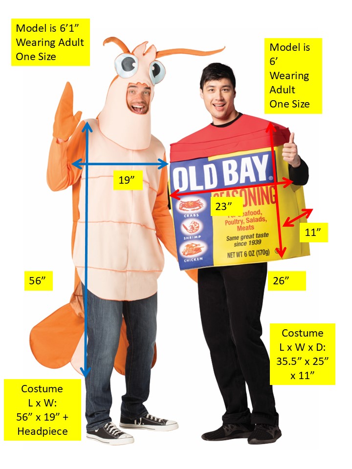 Rasta Imposta Shrimp Old Bay Partnerkostüm 2er Set Einheitsgröße