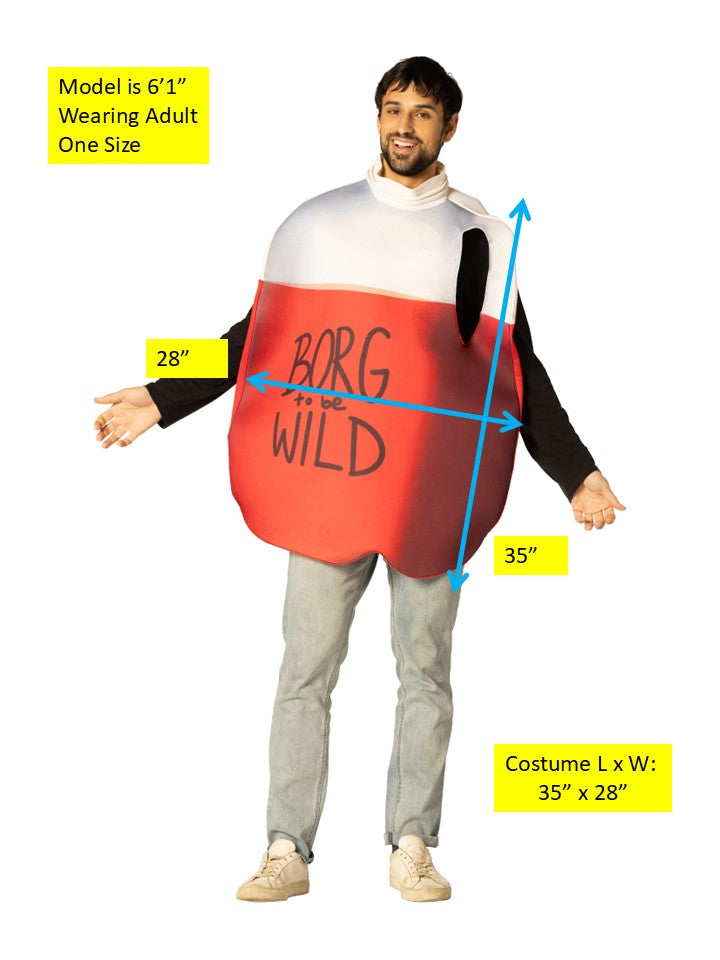 Rasta Imposta Blackout Rage Gallon Kostüm Einheitsgröße BORG