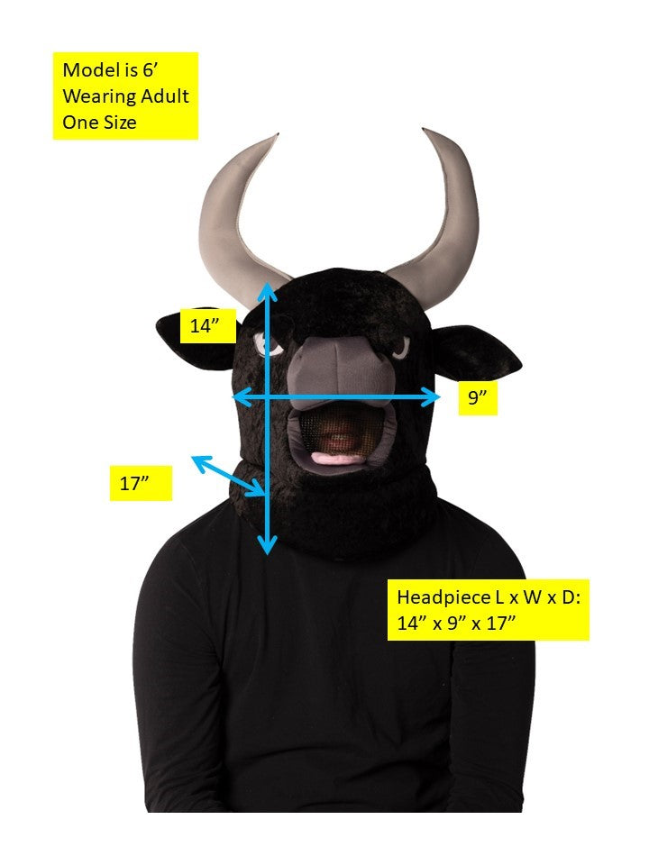 Rasta Imposta Bull Head Kostüm One Size Stierkopf Polyester