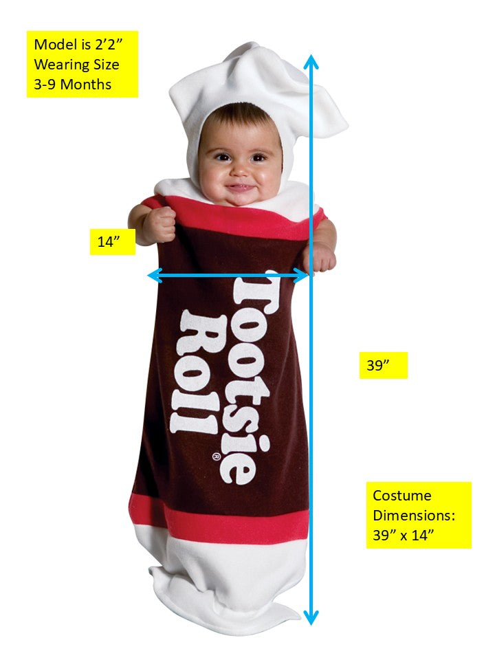 Rasta Imposta Tootsie Roll Babykostüm 3-9 Monate Bunting