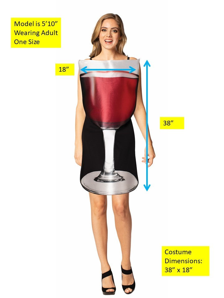 Rasta Imposta Get Real Red Wine Kostüm One Size Weinglas