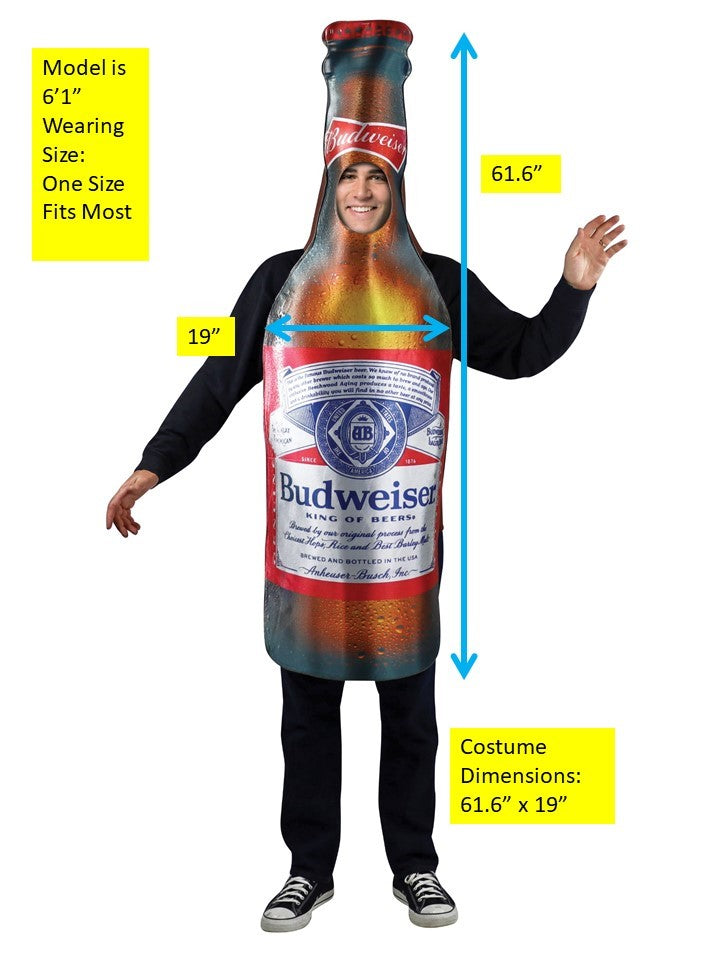 Rasta Imposta Budweiser Bierflasche Kostüm Erwachsene One Size