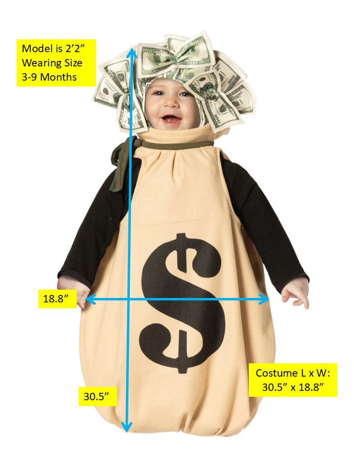 Rasta Imposta Money Bag Kostüm Baby 3-9 Monate Fleece