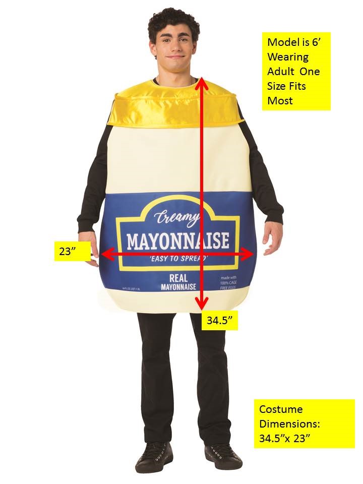 Rasta Imposta Mayonnaise Jar Kostüm Einheitsgröße Unisex