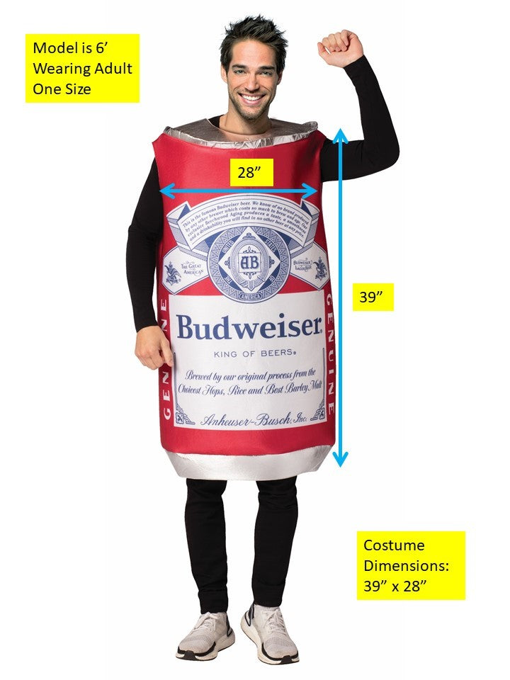 Rasta Imposta Budweiser Beer Can Kostüm One Size