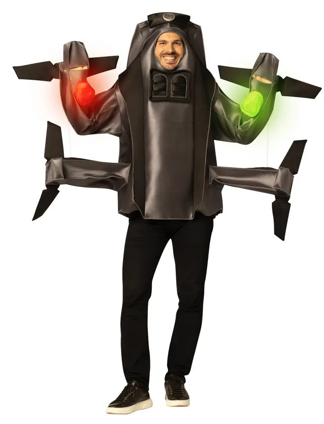 Rasta Imposta Drone Leuchtkostüm mit Licht One Size