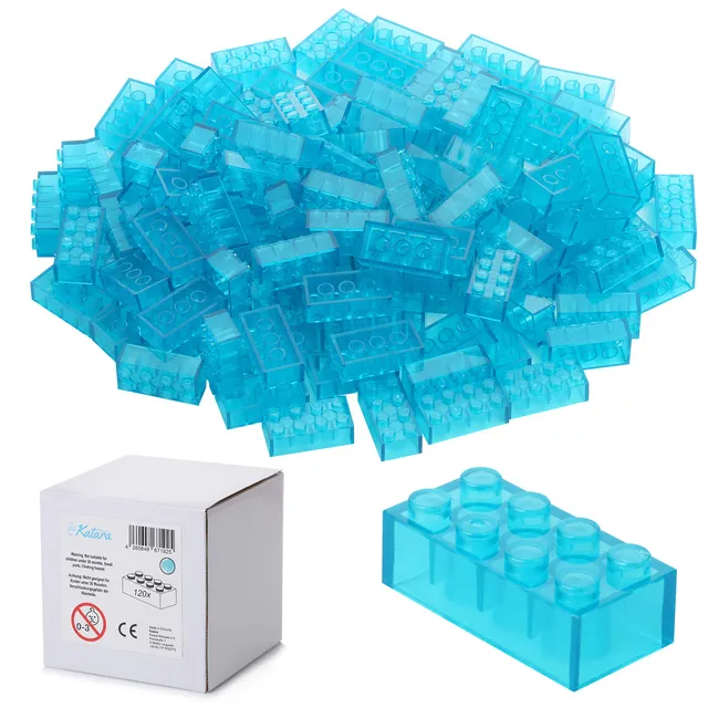 Katara Konstruktionsspielsteine 4x2 Transparent Blau 120