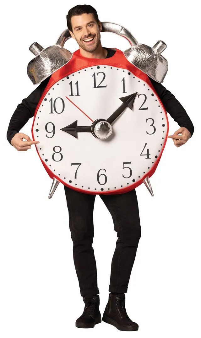 Rasta Imposta Retro Alarm Clock Kostüm Einheitsgröße Wecker