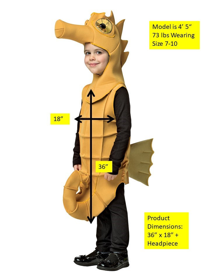 Rasta Imposta Seahorse Kostüm Kinder Seepferdchen Gr. 7-10