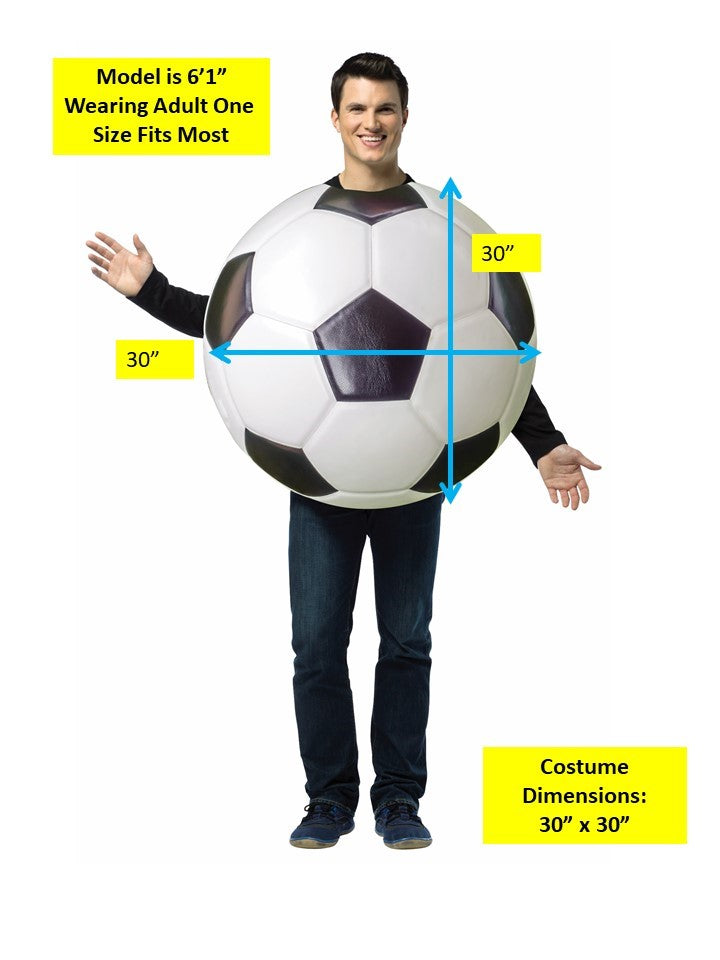 Rasta Imposta Soccer Ball Kostüm Fußball Tunika Einheitsgröße