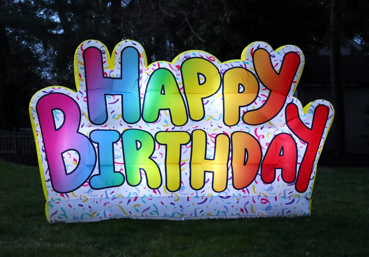 Rasta Imposta Happy Birthday Deko aufblasbar 9Fuß LED