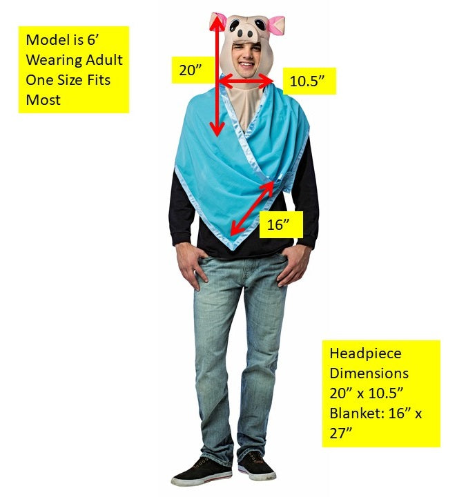 Rasta Imposta Pig in a Blanket Kostüm Schwein One Size mit Maske