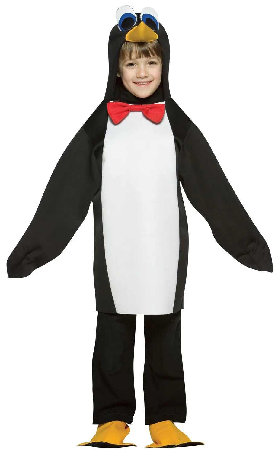 Rasta Imposta Pinguin Kostüm Kinder 4-6 mit Kapuze Polyester