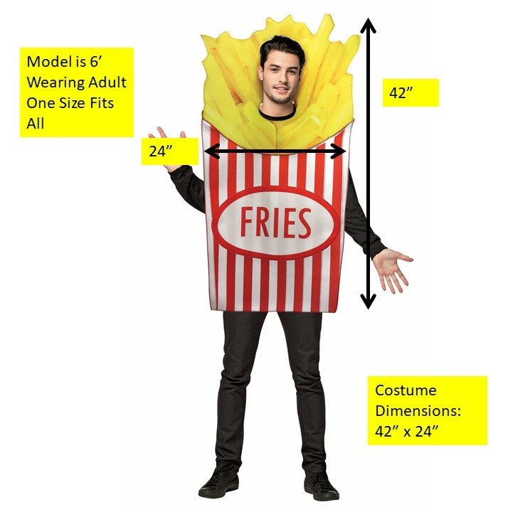 Rasta Imposta French Fries Pommes-Kostüm Einheitsgröße