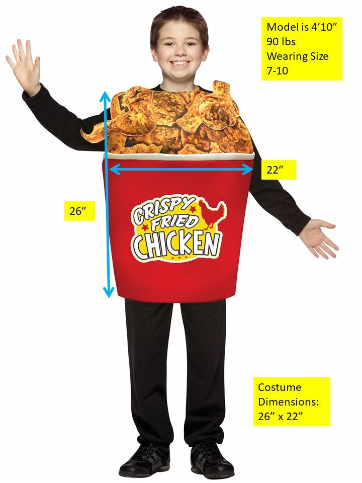 Rasta Imposta Bucket of Fried Chicken Kinderkostüm 7-10 Polyester