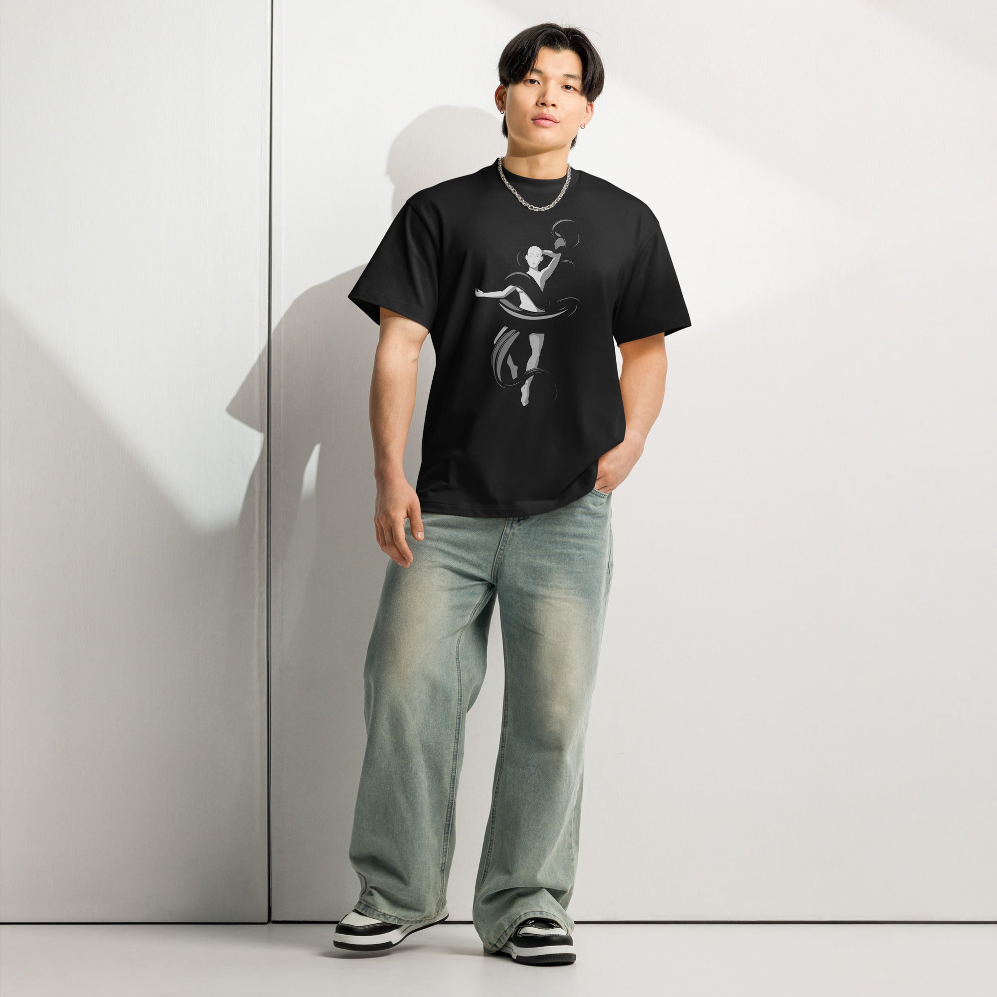 Black Snake TEVEA Oversized T-Shirt schwarz Heavyweight