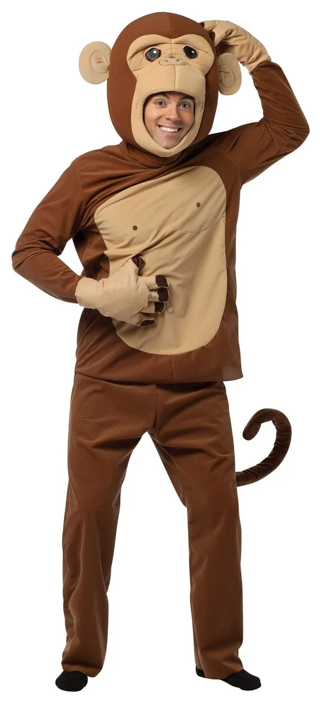 Rasta Imposta Monkeying Around Affenkostüm One Size braun Plüsch
